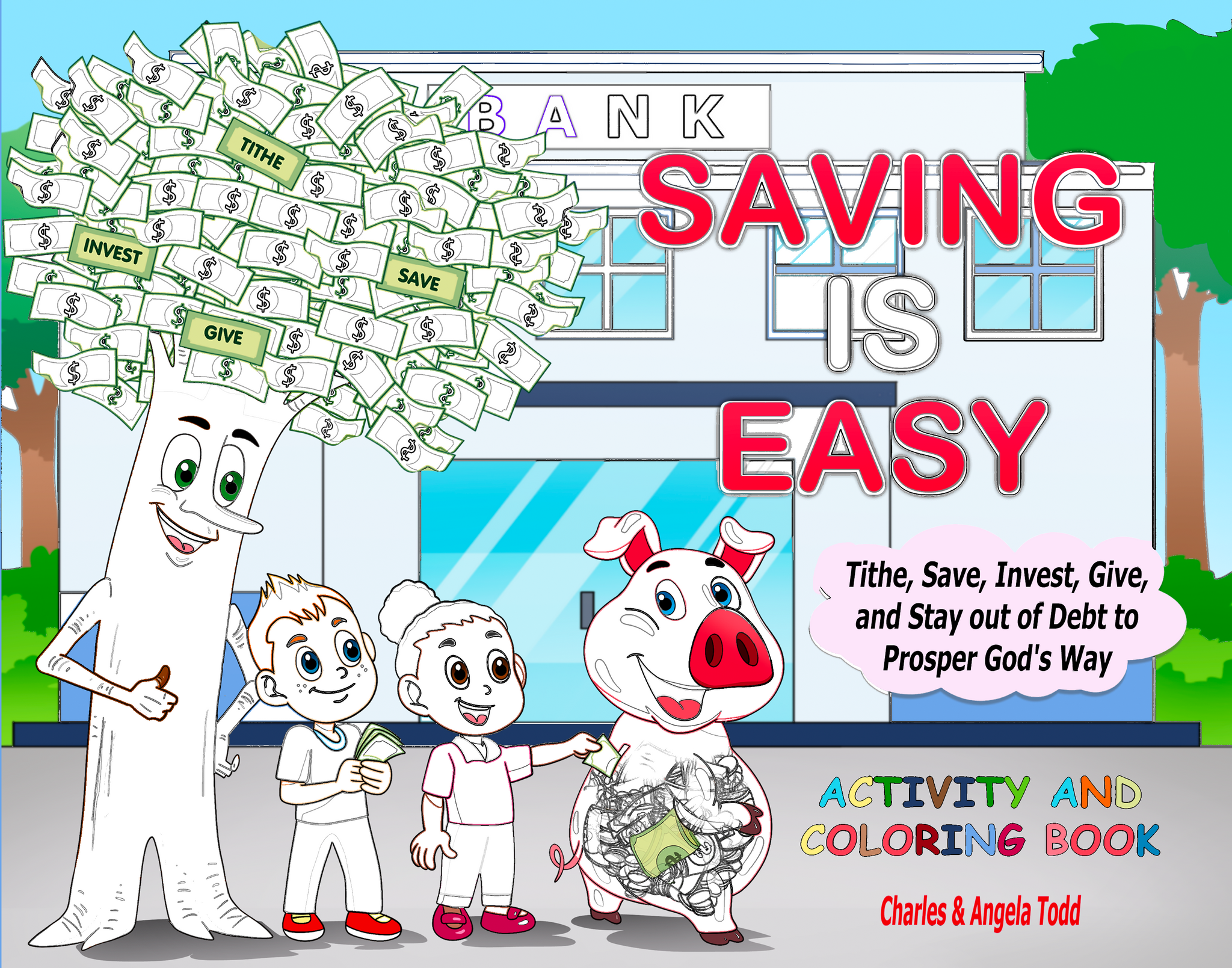 SAVING IS EASY, Activity & Coloring Book - (Landscape 11x8.5)