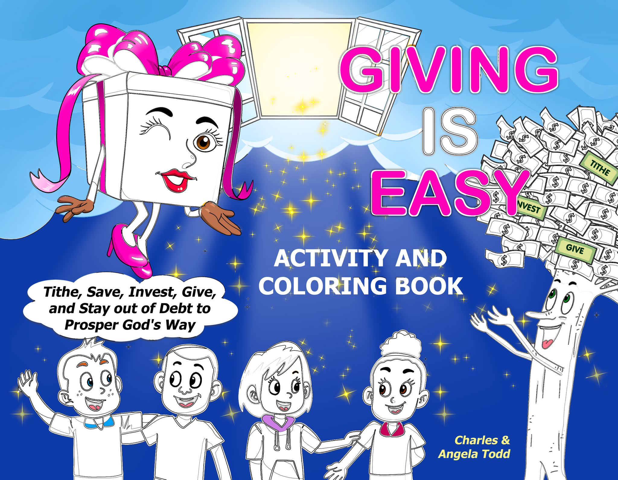 GIVING IS EASY, Activity & Coloring Book - (Paperback Landscape 11x8.5)