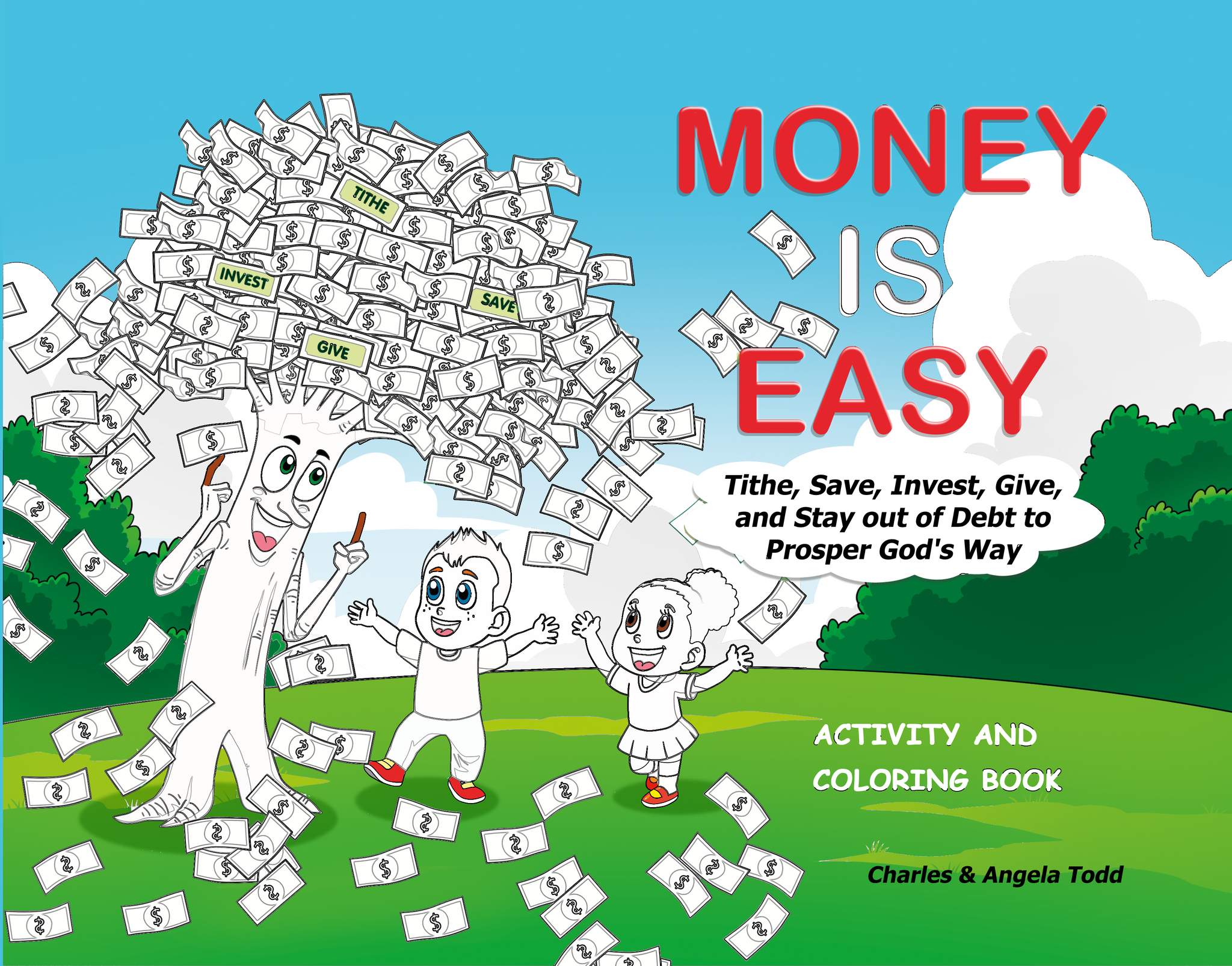 MONEY IS EASY, Activity & Coloring Book - (Paperback Landscape 11x8.5)